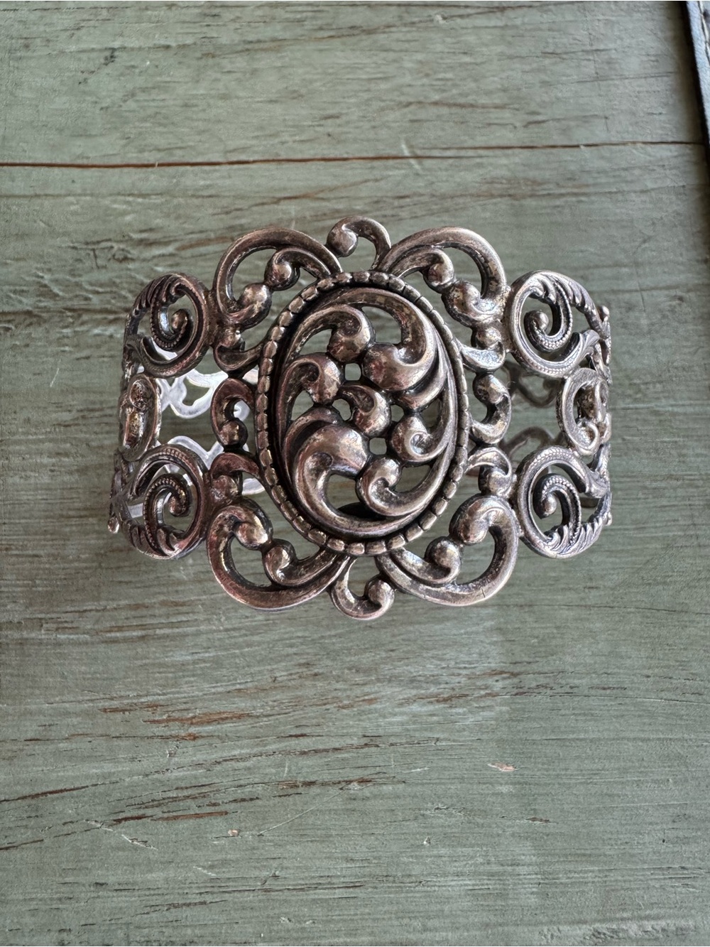 Vintage Danecraft Sterling Silver Filigree Cuff